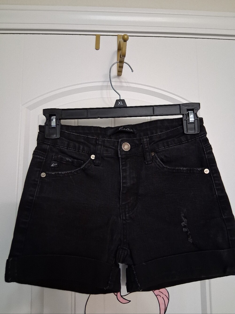 KanCan Womens Black Denim Shorts